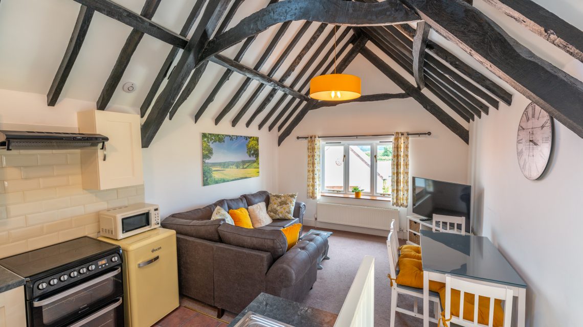 Cider Barn open plan lounge, kitchen & dining area
